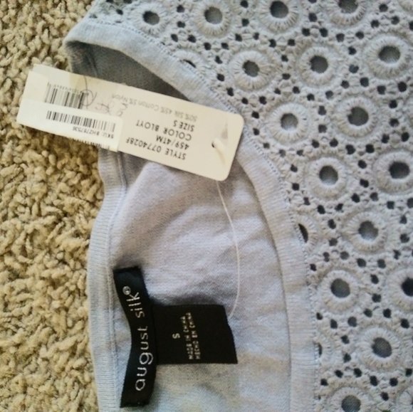 August Silk light knit blue/grey NWT - Picture 3 of 4